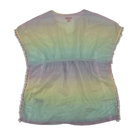 Cat & Jack Pink Blue Yellow Iridescent Ombre Swim Cover Up Size Small Girl’s - Picture 1 of 5